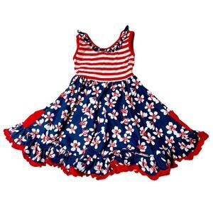 Eliza Cate Americana Floral Twirl Dress Size 5